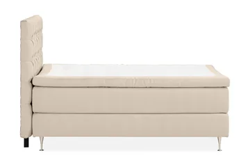 Oslo Lyx Sängpaket Boucle 140x200 Djuphäftad gavel - Beige - Products - Möbler - Säng - Kontinentalsäng