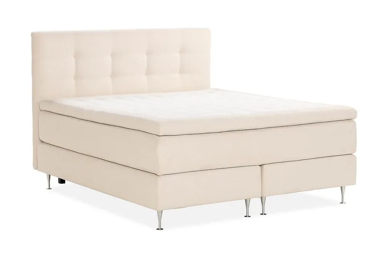 Oslo Lyx Sängpaket Boucle 180x200 Knappad gavel - Beige - Products - Möbler - Säng - Kontinentalsäng
