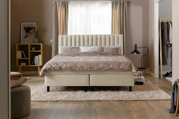 Princess Kontinentalsäng 180x200cm - Beige/Sammet - Products - Möbler - Säng - Kontinentalsäng