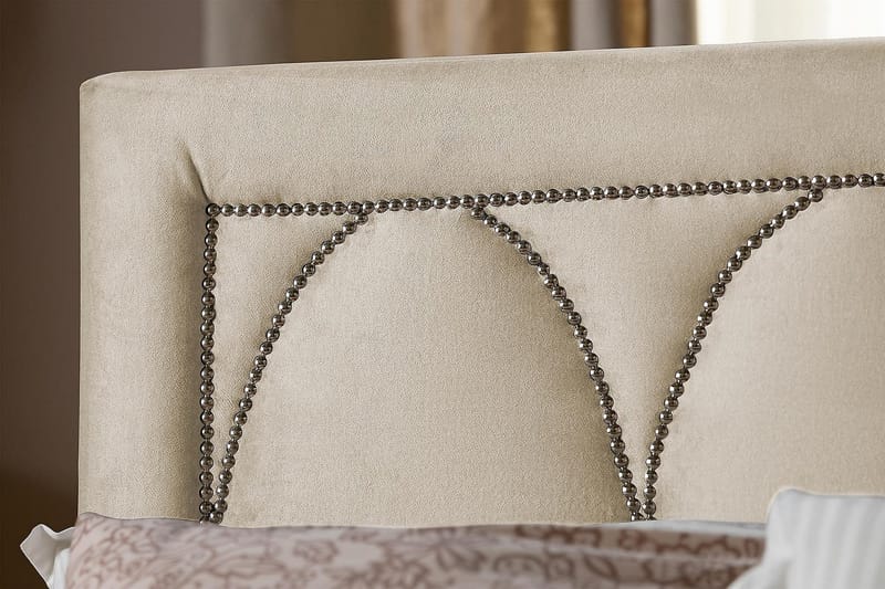 Leva Sänggavel 180cm - Beige/Sammet - Products - Möbler - Säng - Sängtillbehör & sänggavel - Sänggavel