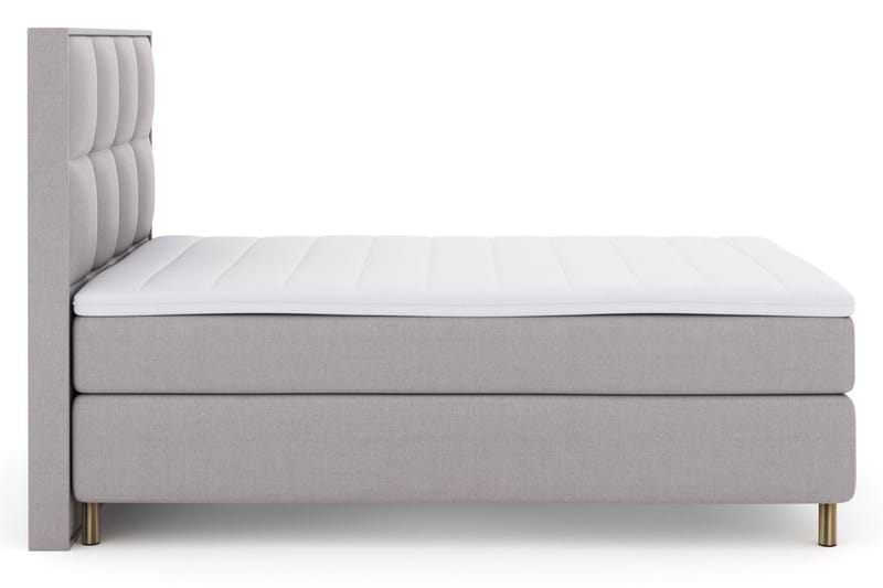 Select No 3 Komplett Sängpaket 140x200 Fast/Medium - Ljusgrå/Koppar - Products - Möbler - Säng - Kontinentalsäng