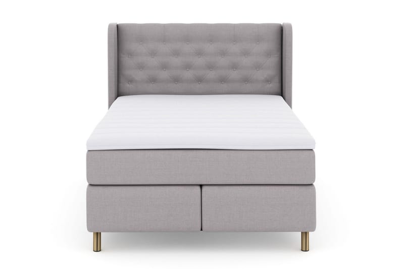 Select No 3 Komplett Sängpaket 140x200 Medium, Ljusgrå/Koppar