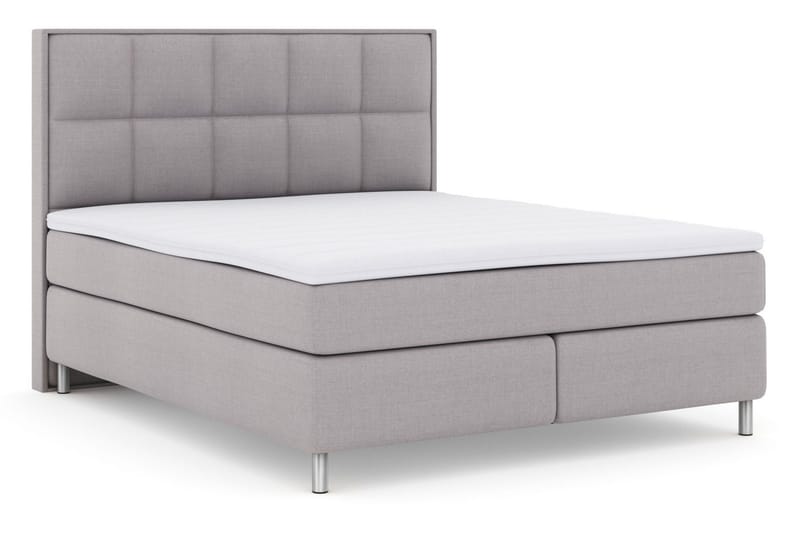 Select No 3 Komplett Sängpaket 210x210 Fast/Medium - Ljusgrå/Metall - Products - Möbler - Säng - Kontinentalsäng
