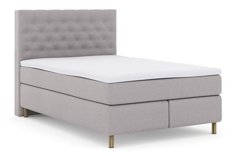 Select No 3 Kontinentalsäng 140x200 Fast - Ljusgrå/Koppar - Products - Möbler - Säng - Kontinentalsäng