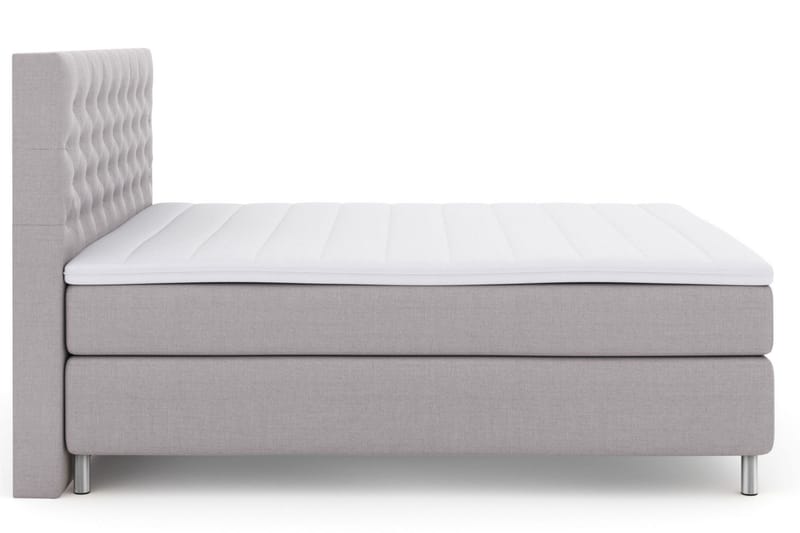Select No 3 Kontinentalsäng 180x200 Fast - Ljusgrå/Metall - Products - Möbler - Säng - Kontinentalsäng