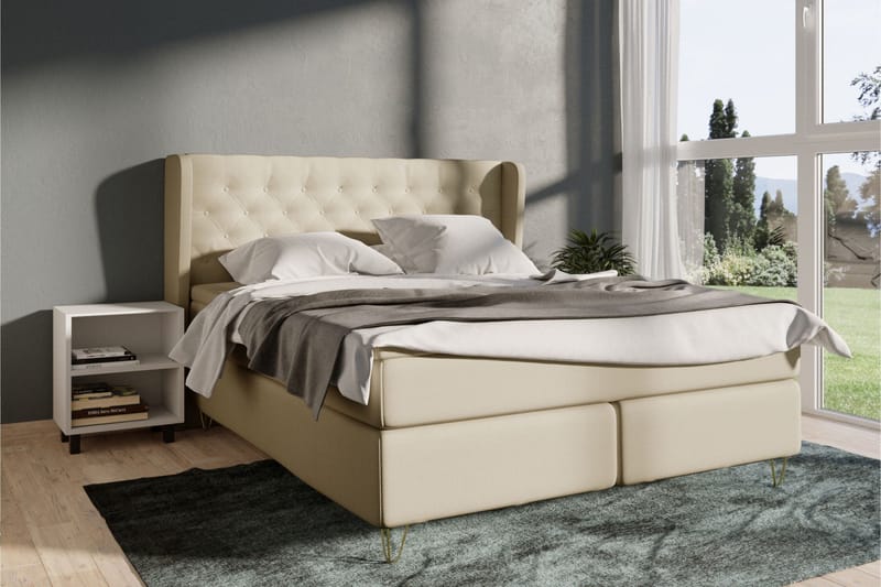 Select No 4 Komplett Sängpaket 120x200 Fast - Beige/Silver - Products - Möbler - Säng - Enkelsäng