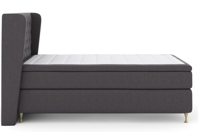 Select No 4 Komplett Sängpaket 120x200 Fast - Mörkgrå/Guld - Products - Möbler - Säng - Enkelsäng