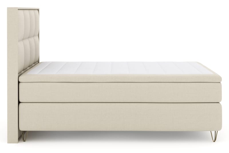 Select No 4 Komplett Sängpaket 140x200 Fast, Beige/Metall V-form