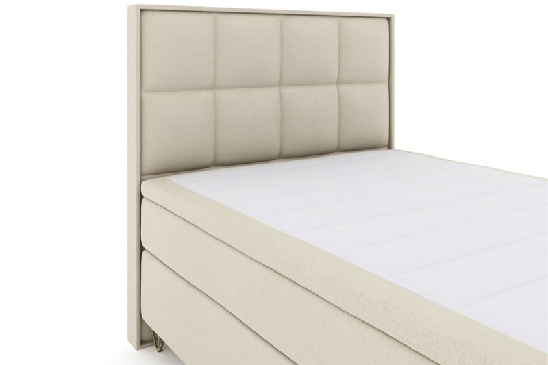 Select No 4 Komplett Sängpaket 140x200 Fast/Medium - Beige/Metall V-form - Products - Möbler - Säng - Kontinentalsäng