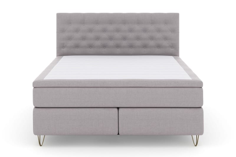 Select No 4 Komplett Sängpaket 160x200 Medium, Ljusgrå/Metall V-form