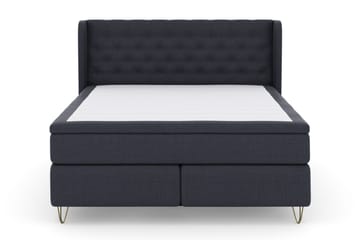 Select No 4 Komplett Sängpaket 180x200 Fast/Medium, Blå/Metall V-form