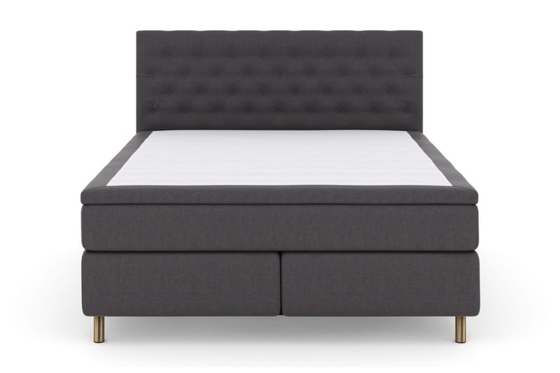 Select No 4 Kontinentalsäng 160x200 Fast/Medium, Mörkgrå/Koppar