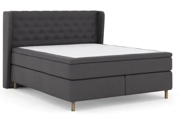 Select No 5 Komplett Sängpaket 160x200 Fast Watergel - Mörkgrå/Koppar - Products - Möbler - Säng - Kontinentalsäng