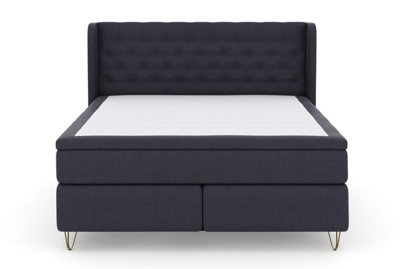 Select No 5 Komplett Sängpaket 210x210 Medium Watergel, Blå/Metall V-form