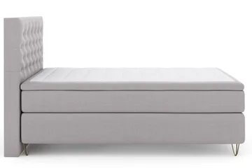 Select No 6 Kontinentalsäng 140x200 Fast/Medium Watergel - Ljusgrå/Metall V-Form - Products - Möbler - Säng - Kontinentalsäng