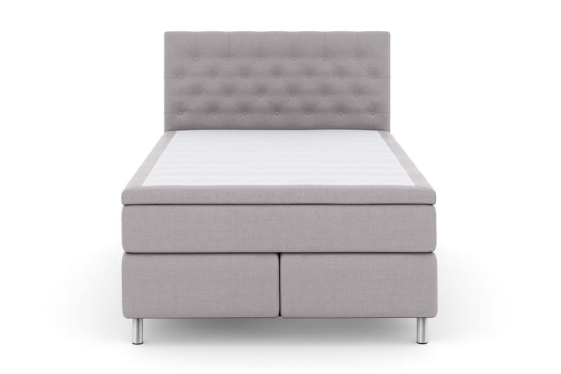 Select No 6 Kontinentalsäng 140x200 Fast/Medium Watergel, Ljusgrå/Metall