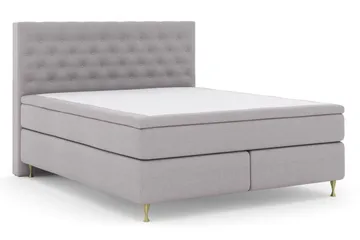 Select No 6 Kontinentalsäng 160x200 Medium Latex/Memory - Ljusgrå/Guld - Products - Möbler - Säng - Kontinentalsäng