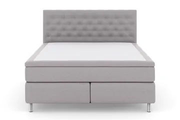 Select No 6 Kontinentalsäng 180x200 F/M Memory/Pocket - Ljusgrå/Metall - Products - Möbler - Säng - Kontinentalsäng