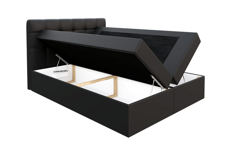 Skaftå Kontinentalsäng 200x200 cm - Svart/Blå/Grå/Vit - Products - Möbler - Säng - Säng med förvaring