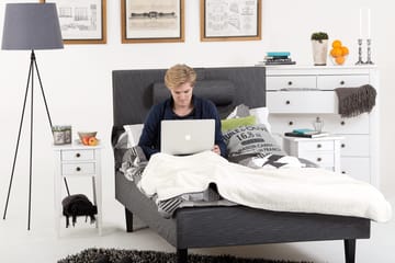 Viken Bas Ramsäng 120x200 Ancona - Ancona Grå - Products - Möbler - Säng - Enkelsäng