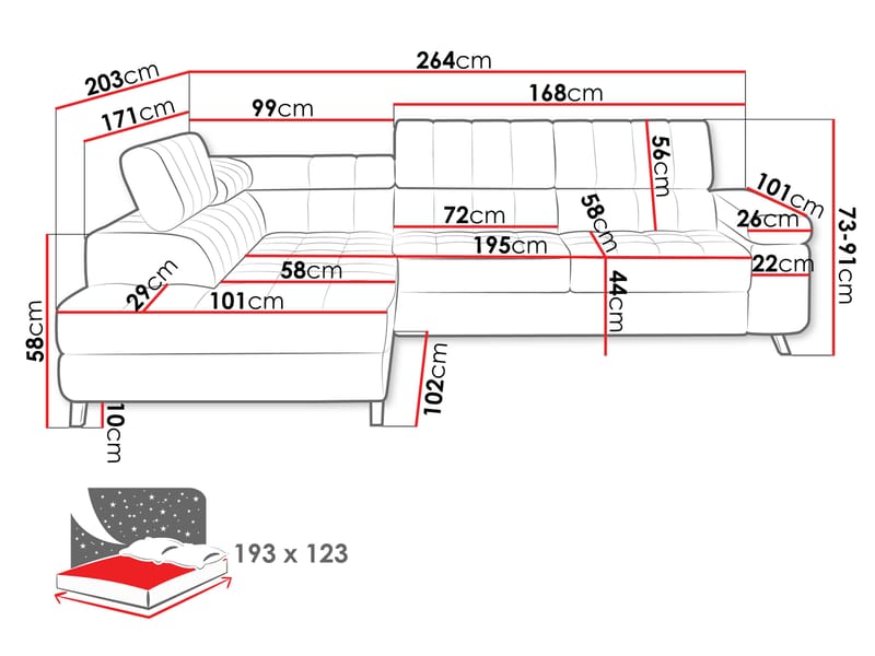 Amshyttan 4-sits Soffa med Schäslong Vänster - Products - Möbler - Soffa - Hörnsoffa