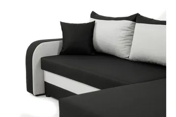 Alvared 3-sits Hörnbäddsoffa Universal - Grå/Röd - Products - Möbler - Soffa - Bäddsoffa - Bäddsoffa divan