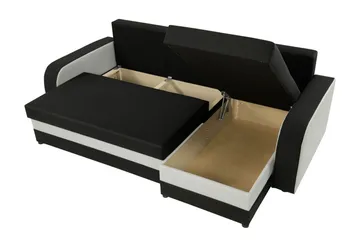 Alvared 3-sits Hörnbäddsoffa Universal - Grå/Vit - Products - Möbler - Soffa - Bäddsoffa - Bäddsoffa divan