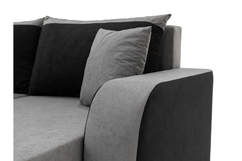 Alvared Soffa Dubbeldivan 4-sits - Mörkgrå - Products - Möbler - Soffa - Bäddsoffa - U bäddsoffa