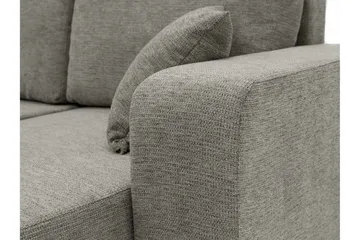 Barile Bäddsoffa Dubbeldivan 4-sits i Plysch - Grå - Products - Möbler - Soffa - Bäddsoffa - U bäddsoffa