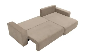 Barile Bäddsoffa med Divan 3-sits i Plysch - Beige - Products - Möbler - Soffa - Bäddsoffa - Bäddsoffa divan