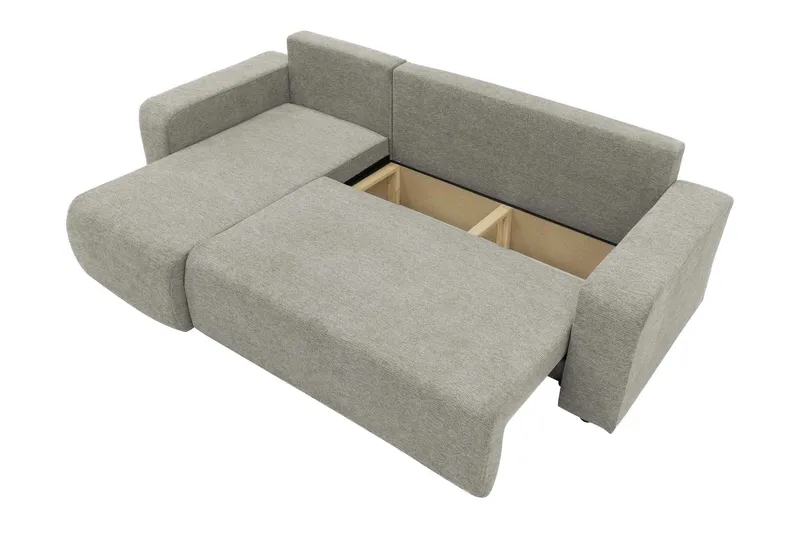 Barile Bäddsoffa med Divan 3-sits i Plysch - Brun - Products - Möbler - Soffa - Bäddsoffa - Bäddsoffa divan