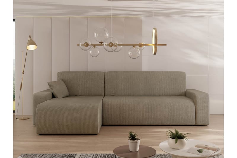 Barile Bäddsoffa med Divan 3-sits i Plysch - Brun - Products - Möbler - Soffa - Bäddsoffa - Bäddsoffa divan