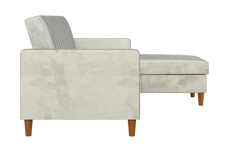 Celine 3-sits Divanbäddsoffa Sammet/Ljusgrå - Dorel Home - Products - Möbler - Soffa - Bäddsoffa - Bäddsoffa divan