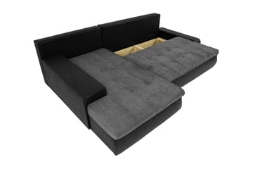 Cerys Divanbäddsoffa 265x185x85 cm Universal - Svart - Products - Möbler - Soffa - Bäddsoffa - Bäddsoffa längsbäddad