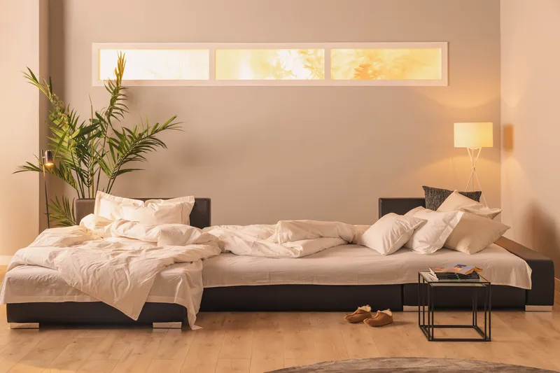 Cillo 2-sits Bäddsoffa - Svart/Grå - Products - Möbler - Soffa - Bäddsoffa - U bäddsoffa