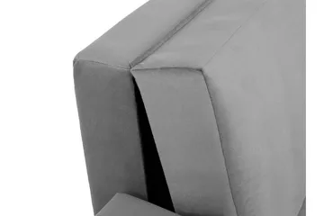 Denegal liten 3-sits Bäddsoffa Framåtbäddad i Plysch - Mörkgrå - Products - Möbler - Soffa - Bäddsoffa - 3 sits bäddsoffa