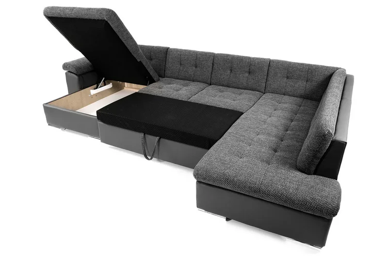 Dynir Bäddsoffa m. Divan och Schäslong 4-sits med Förvaring - Vit - Products - Möbler - Soffa - Bäddsoffa - Bäddsoffa divan
