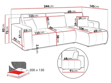 Flo Bäddsoffa med Divan 3-sits - Grön - Products - Möbler - Soffa - Bäddsoffa - Bäddsoffa divan