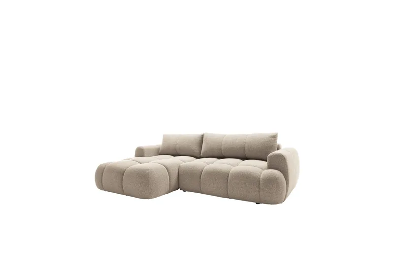 Handu Bäddsoffa med Divan 3-sits i Bouclé, Beige