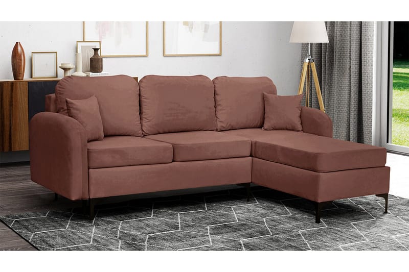 Knocklong 3-sits Hörnbäddsoffa Brown - Products - Möbler - Soffa - Bäddsoffa - Hörnbäddsoffa