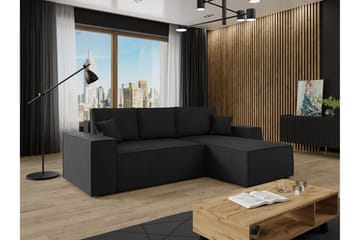 Knocklong 3-sits Hörnbäddsoffa - Svart - Products - Möbler - Soffa - Bäddsoffa - Hörnbäddsoffa