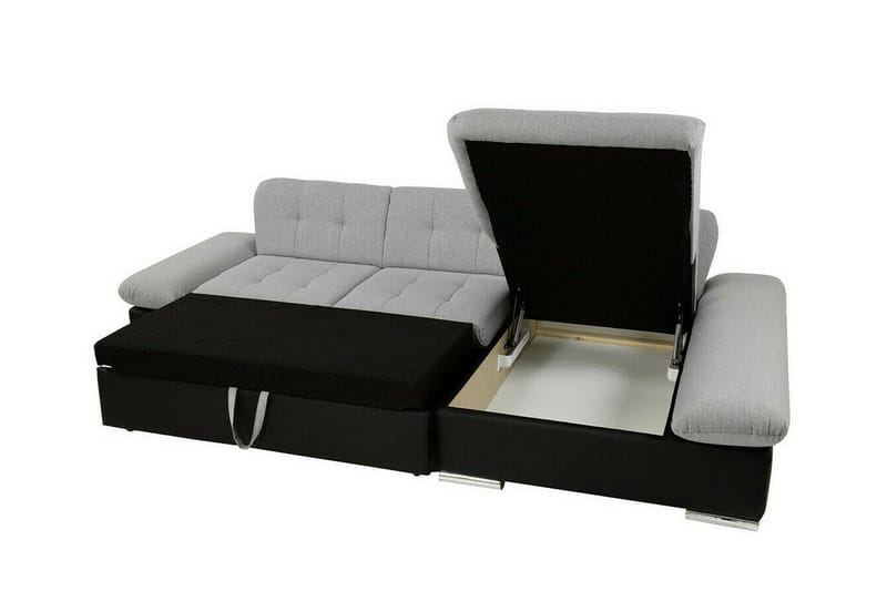 Lomux 3-sits Hörnbäddsoffa Light grey/Dark grey - Products - Möbler - Soffa - Bäddsoffa - Bäddsoffa längsbäddad