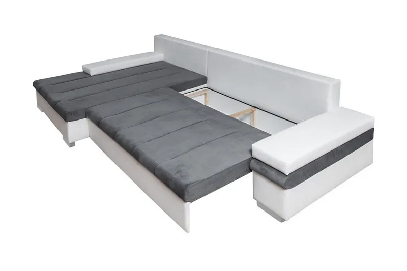 Naoma Divanbäddsoffa 310x175x83 cm - Grå - Products - Möbler - Soffa - Bäddsoffa - Bäddsoffa divan