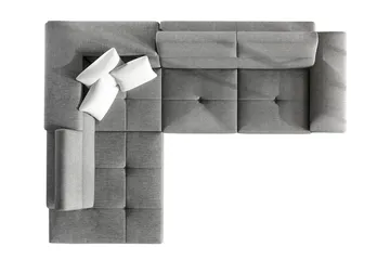 Reginia Hörnsoffa Höger - Grå - Products - Möbler - Soffa - Bäddsoffa - Bäddsoffa divan