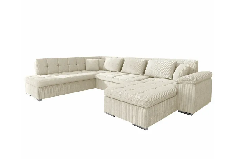 Sakri 5-sits Hörnbäddsoffa Beige - Products - Möbler - Soffa - Bäddsoffa - Bäddsoffa divan