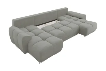 Simerly Bäddsoffa Dubbeldivan 4-sits - Grå - Products - Möbler - Soffa - Bäddsoffa - U bäddsoffa