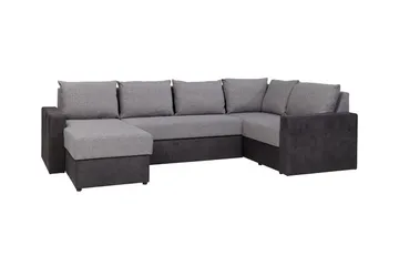 Staffin 4-sits Hörnbäddsoffa Dark grey/Light grey - Products - Möbler - Soffa - Bäddsoffa - Hörnbäddsoffa