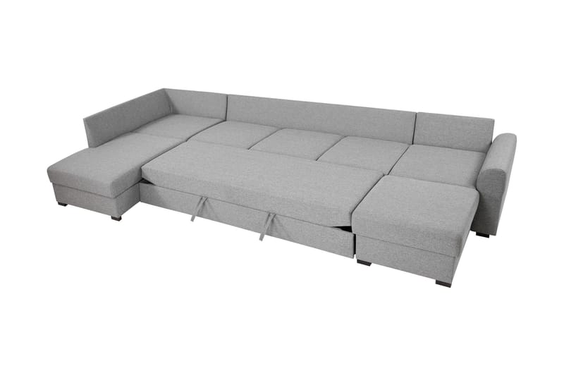 Taberk Bäddsoffa med Divan och Schäslong 5-sits i Bouclé - Rosa - Products - Möbler - Soffa - Bäddsoffa - Bäddsoffa divan