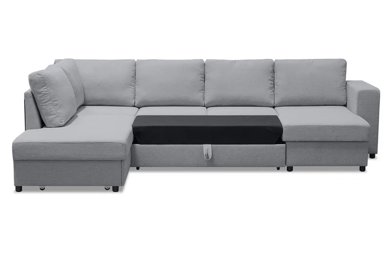 Verona U-Bäddsoffa Vänster - Ljusgrå - Products - Möbler - Soffa - Bäddsoffa - Bäddsoffa divan
