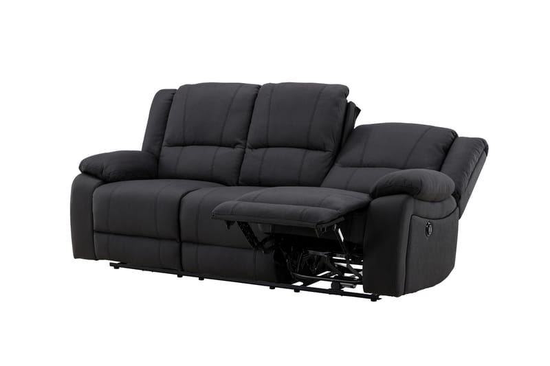 Reclinersoffa med hörn Comfort Living Singapore Reclinersoffa 3 sits Konstläder Black - Products - Möbler - Soffa - Biosoffa & reclinersoffa - 3 sits biosoffa & reclinersoffa